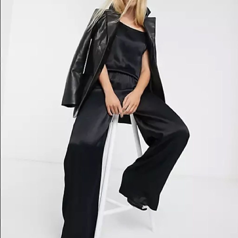Weekday Jimi Jumpsuit Black Shoes UK 34